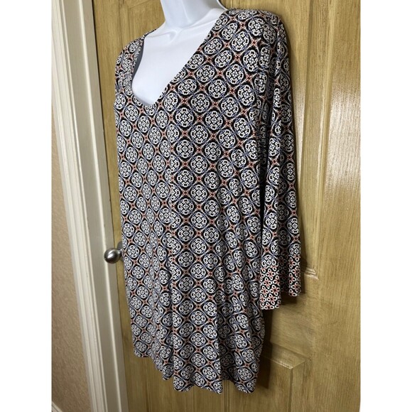 J. JILL Wearever Collection Top Women's Size XL Geometrical Print Tunic - Picture 4 of 7
